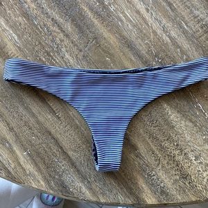 Acacia blue & white striped bikini bottoms. Size S